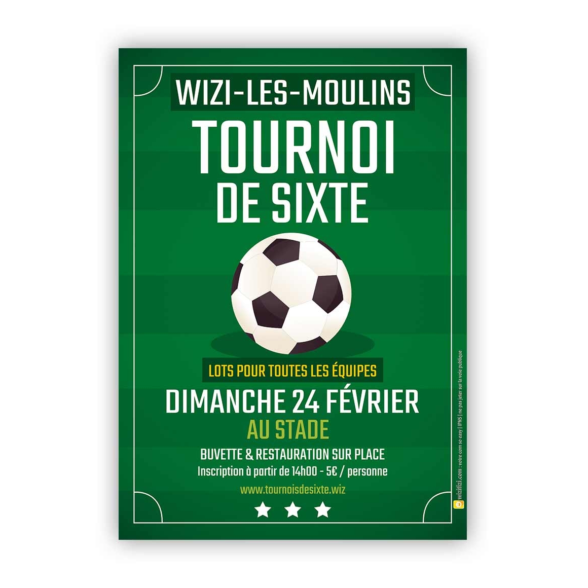 Football : Tournoi de foot  Création impression affiches flyers panneaux